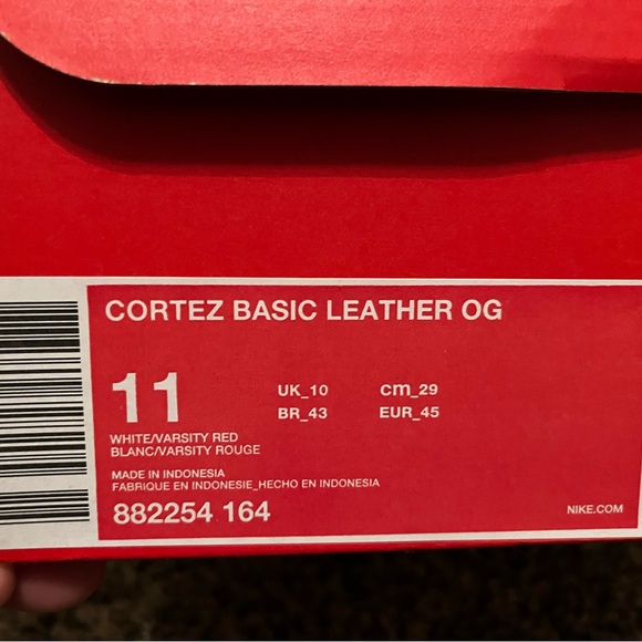 Nike Cortez “Forrest Gump” White and Red Sneakers - Picture 5 of 6